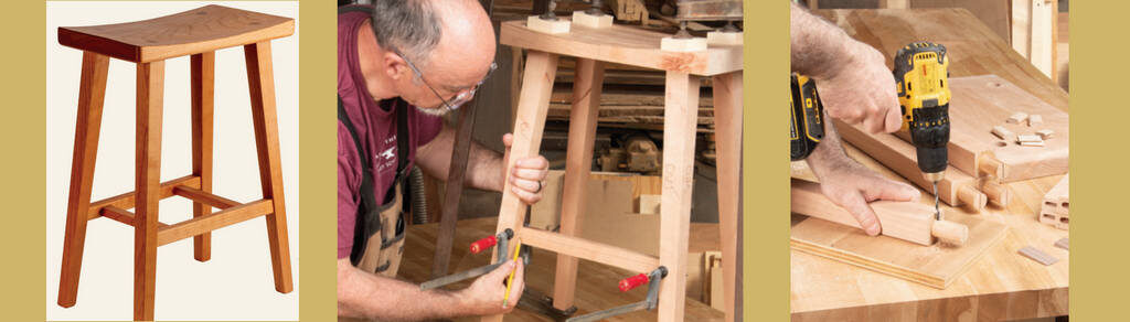 Making a stool with four legs