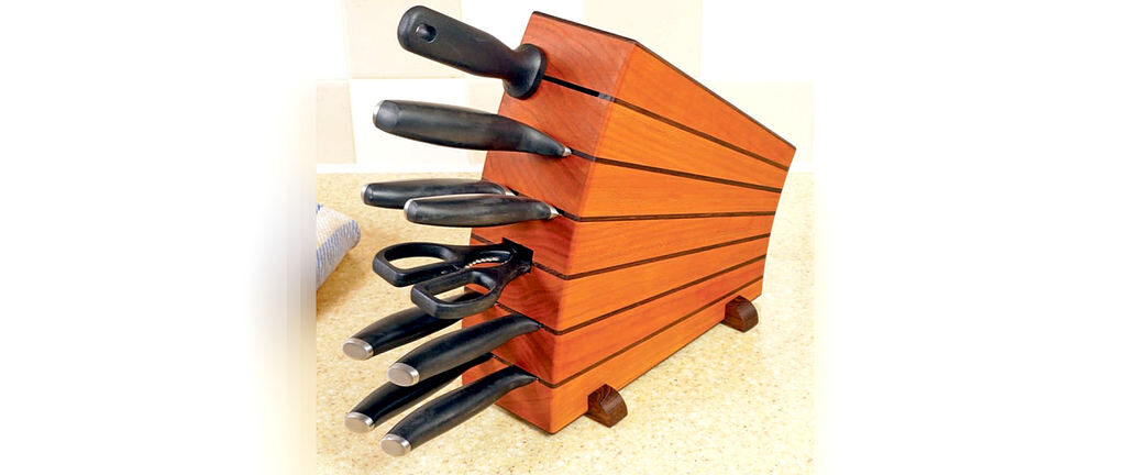 Pinstriped Knife Block